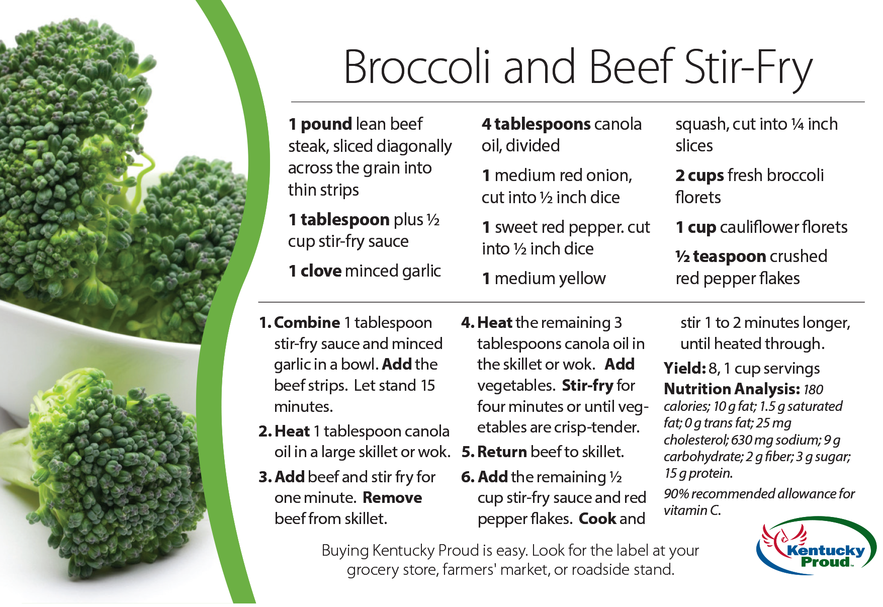 Broccoli Beef Stir Fry Recipe Card